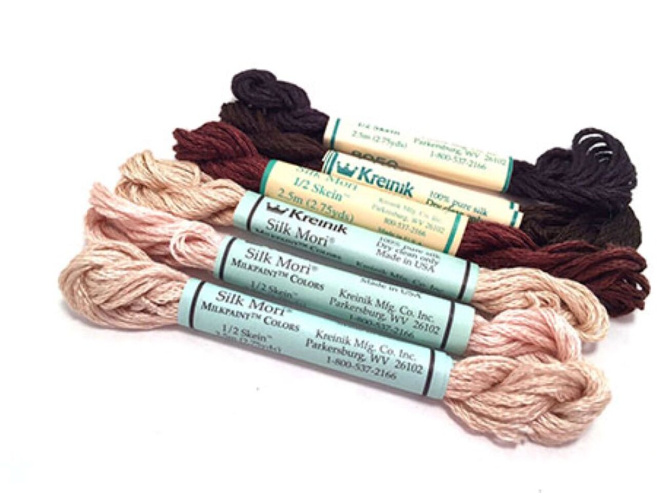 Kreinik Silk Mori Embroidery Floss Skin Tones Assortment - Asian